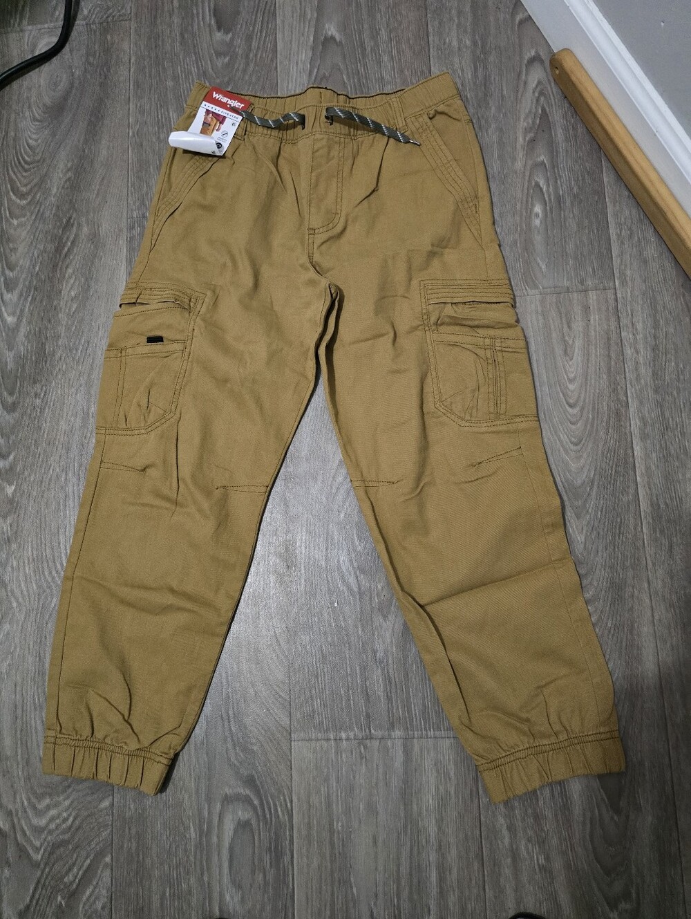 Wrangler Tan Cargo Jogger Pants For young boy